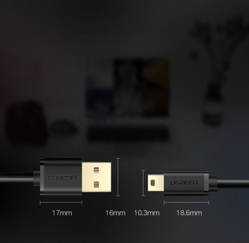 UЗЕЛЕНЫЙ КАБЕЛЬ USB - КАБЕЛЬ MINI USB 480 МБ/С 3 М ЗАРЯДКА / ПЕРЕДАЧА ДАННЫХ