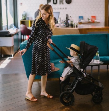 КОЛЯСКА MUUVO QUICK POLAND ДО 22 КГ + СУМКА ИЗ ФОЛЬГИ, МОСКИТНАЯ СЕТКА ROCKY GREY