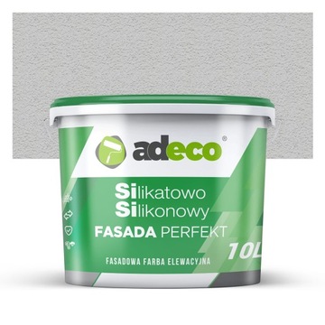 Farba Elewacyjna Silikatowa Silikonowa kolor SZARY ALUMINIUM 10l RAL9006