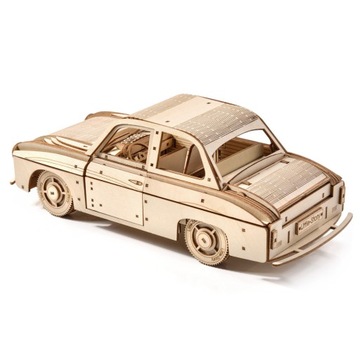 DREWNIANE PUZZLE 3D MODEL SAMOCHÓD AUTO SYRENA 105 FSO DIY syrenka