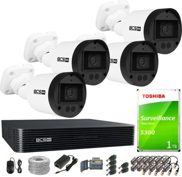 Zestaw do monitoringu BCS CCTV-KIT-BCS-B-TA15FSR4(2.0) x4