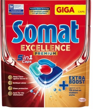 TABLETKI do zmywarki SOMAT EXCELLENCE 5IN1 42 KAPSUŁEK kapsułki