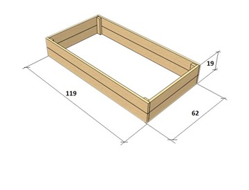 Деревянный ящик для зеленщика, цветочный горшок 62x119 см