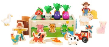 ЛОГИЧЕСКАЯ ИГРА ФЕРМА НАВЫКИ СОРТИРОВКА ЖИВОТНЫХ И ЧЕРВЕЙ МОНТЕССОРИ