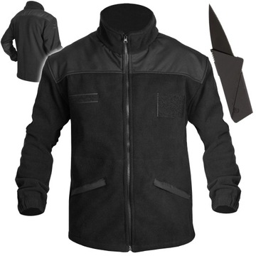 Polar Wojskowy Męski Ochrona Czarny + NÓŻ 3XL