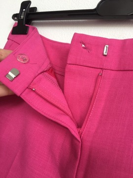 Reserved, różowe spodnie w kant z wiskozą, r S