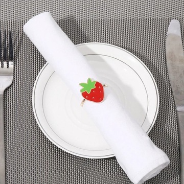 1 шт., милые кольца для салфеток в форме фруктов, металлический держатель для салфеток, тканевые бумажные салфетки