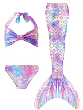 STRÓJ KOSTIUM KĄPIELOWY PLAŻOWY OGON SYRENY SYRENKA N-4 128 balovelove