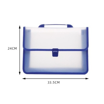 Kieszeń na dokumenty Torba do przechowywania papieru testowego wielokrotnego użytku z zamknięciem zatrzaskowym A4 Niebieski