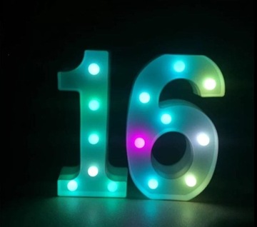 ЛАМПА ЦИФРОВОЕ ОСВЕЩЕНИЕ НОМЕР СВЕТОДИОДА 0 RGB КРУГ