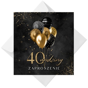 Zaproszenia na 40 Urodziny Koperta C3