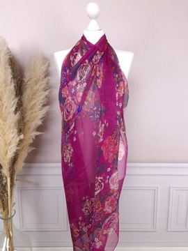 ШЕЛКОВЫЙ ПЛЯЖНЫЙ ШАРФ ПАРЕО, модная шаль, накидка-туника, КРАСИВЫЕ ЦВЕТА