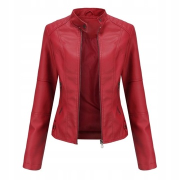 LADIES LEATHER BIKER SLIM-FIT LEATHER JACKET