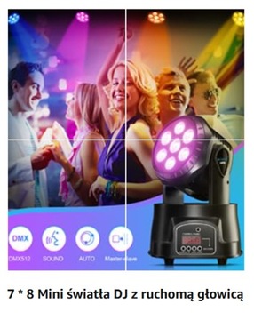 Сценическое освещение Betopper 7 x 8 Вт RGBW 4-в-1 LED + ДИСТАНЦИОННЫЙ