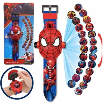 3D HODINKY S PROJEKTOROM SPIDERMAN MUŽ PAVÚK ZOBRAZUJE OBRÁZKY FIGÚRKA