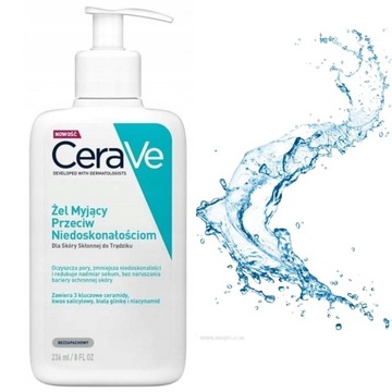 CeraVe ŻEL OCZYSZCZAJĄCY PRZECIW NIEDOSKONAŁOŚCIOM DERMOKOSMETYK 236 ML