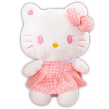 Maskotka Kotek Hello Kitty W Sukience Różowa Duża 40cm Pluszak Milutki