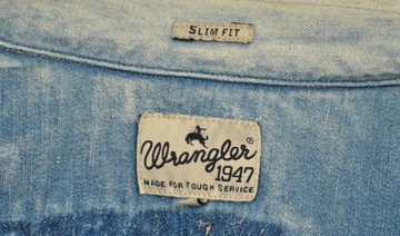 WRANGLER koszula męska JEANS slim DENIM SHIRT S 36