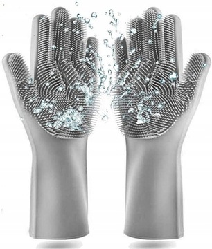 СИЛИКОНОВЫЕ ПЕРЧАТКИ ДЛЯ МОЙКИ ПОСУДОМОИ С ПИПЕТКАМИ ДЛЯ КУХОННОЙ МОЕЧНОЙ МАШИНЫ 2 ШТ.