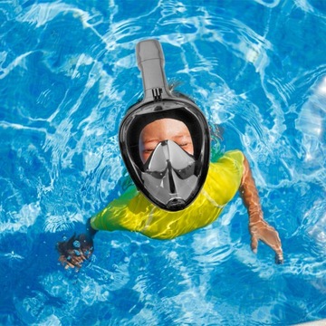 МАСКА ДЛЯ ДАЙВИНГА СКЛАДНАЯ ПОЛНОЛИЦЕВАЯ НАБОР БЕЗ ТУМАНА S/M