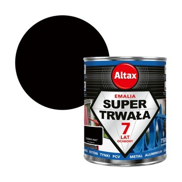 ALTAX EMALIA SUPER TRWAŁA 0,75L CZARNY MAT