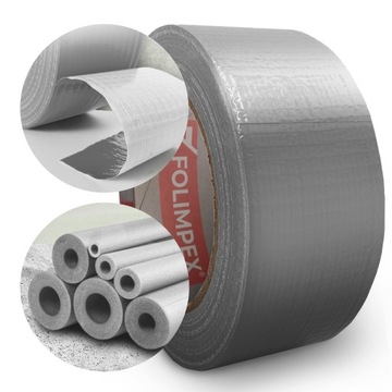 TAŚMA DUCT TAPE SZARA DO OTULIN 48 mm x 9 mb