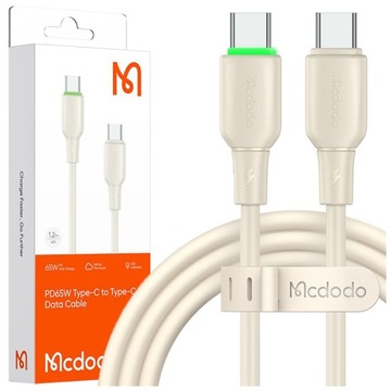 MCDODO KABEL USB-C SZYBKIE ŁADOWANIE DO SAMSUNG APPLE USB TYP C 65W 1M LED