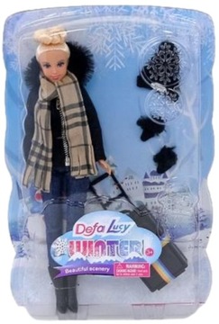 Lalka Defa Lucy Podróż w Zimowym Stroju Z walizką