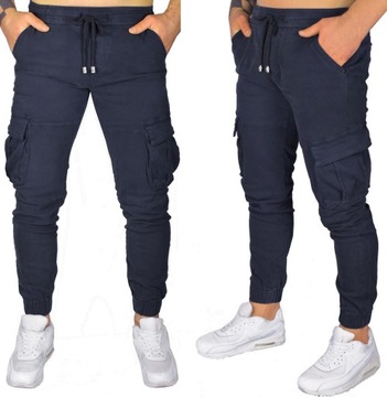 SPODNIE BOJÓWKI MĘSKIE ELASTYCZNE JOGGERY JAKOŚĆ