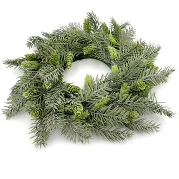 WIENIEC ŚWIĄTECZNY OŚNIEŻONY STROIK 35 cm GIRLANDA