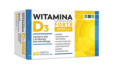 Witamina D3 Forte 2000 j.m. 60 kapsułek MBM