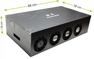 Майнер криптовалюты с 8 видеокартами BOX