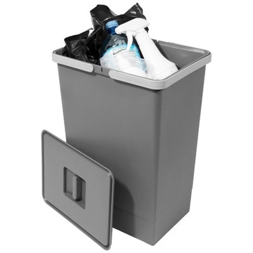 Сортировщик мусора SQUARE Soft close 3x24 1x8 60см, прочные направляющие ПОЛЬСКИЙ