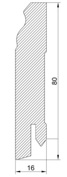 МДФ RETRO LAYER 16x80 мм длина 100 см белый