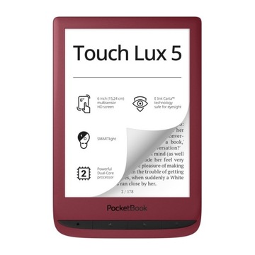 Считыватель PocketBook 628 Touch Lux 5 красный