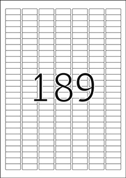 Этикетки самоклеящиеся А4 100 листов 25,4х10 мм.