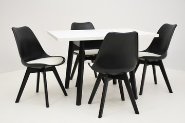 4 кухонных стула, квадратный стол 80х80.