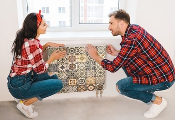 MAGNETYCZNA OSŁONA NA KALORYFER 60x60 MOZAIKA FOTOTAPETA