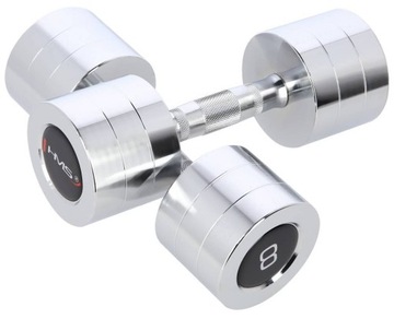Hantle Hantelki Ciężarki Chromowane 2x8 kg HMS