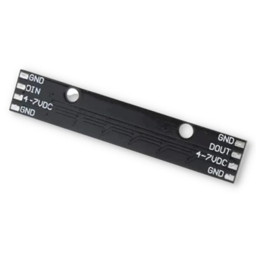 Светодиодный модуль 8 диодов WS2812 5050 Лента световая STRIP - 5В 53х10 мм Arduino