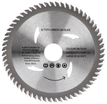 TARCZA PIŁA DO CIĘCIA DREWNA WIDIOWA DO SZLIFIERKI KĄTOWEJ 125mm 60T
