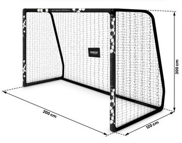 БОЛЬШИЕ ФУТБОЛЬНЫЕ ВОРОТА 300x200x120 см СТАЛЬ NEO-SPORT