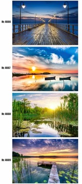 постер пирс, озеро, деревья, остров, 3D, 91x61см