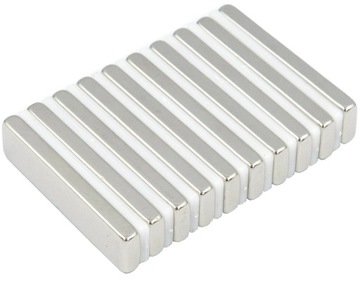 MOCNY MAGNES NEODYMOWY PŁYTKOWY 40x10x4 - 10 SZTUK / MAGNESY NEODYMOWE /