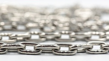 Цепь из кислотостойкой нержавеющей стали 5 мм DIN766 - 1 м