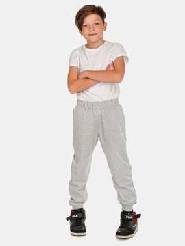 СПОРТИВНЫЕ БРЮКИ ДЛЯ МАЛЬЧИКОВ, ХЛОПОК, серые 140-146