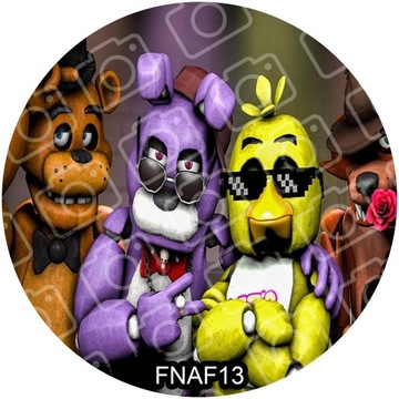 FNAF Торт Вафельное украшение на день рождения Вафельный принт круглый 20см