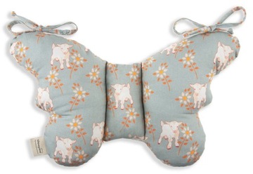 Противоударная подушка-бабочка для коляски Vintage Animals Sky_Blue Sleepee