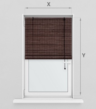 Бамбуковые жалюзи Внутреннее затворы Полудистой натуральный 150x160 см