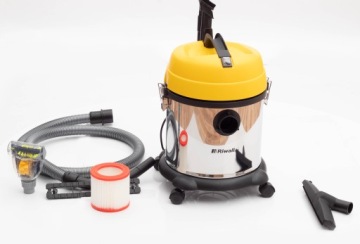 Промышленный пылесос без мешка Riwall Pro Ferdek 2500 для сбора пыли в мастерских